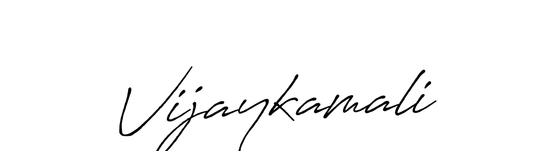 Also we have Vijaykamali name is the best signature style. Create professional handwritten signature collection using Antro_Vectra_Bolder autograph style. Vijaykamali signature style 7 images and pictures png