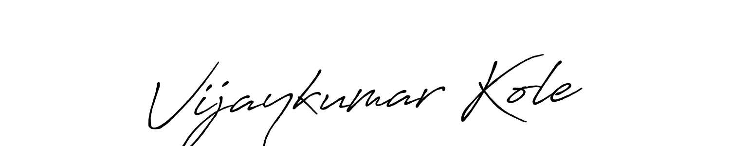 Vijaykumar Kole stylish signature style. Best Handwritten Sign (Antro_Vectra_Bolder) for my name. Handwritten Signature Collection Ideas for my name Vijaykumar Kole. Vijaykumar Kole signature style 7 images and pictures png