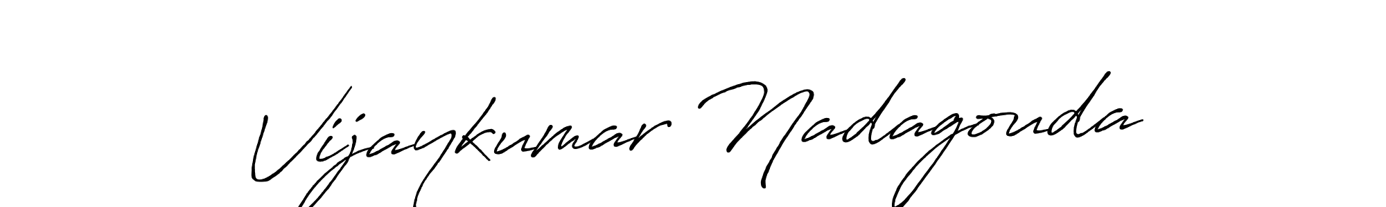 Design your own signature with our free online signature maker. With this signature software, you can create a handwritten (Antro_Vectra_Bolder) signature for name Vijaykumar Nadagouda. Vijaykumar Nadagouda signature style 7 images and pictures png