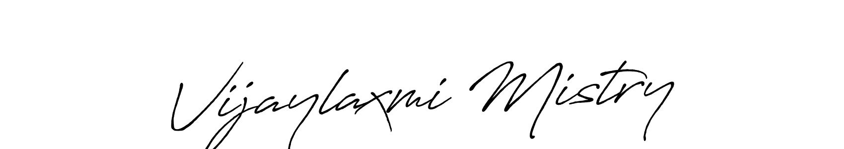 Vijaylaxmi Mistry stylish signature style. Best Handwritten Sign (Antro_Vectra_Bolder) for my name. Handwritten Signature Collection Ideas for my name Vijaylaxmi Mistry. Vijaylaxmi Mistry signature style 7 images and pictures png