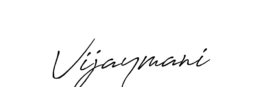 Create a beautiful signature design for name Vijaymani. With this signature (Antro_Vectra_Bolder) fonts, you can make a handwritten signature for free. Vijaymani signature style 7 images and pictures png