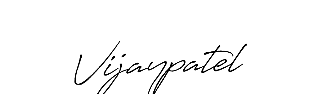 Make a beautiful signature design for name Vijaypatel. With this signature (Antro_Vectra_Bolder) style, you can create a handwritten signature for free. Vijaypatel signature style 7 images and pictures png