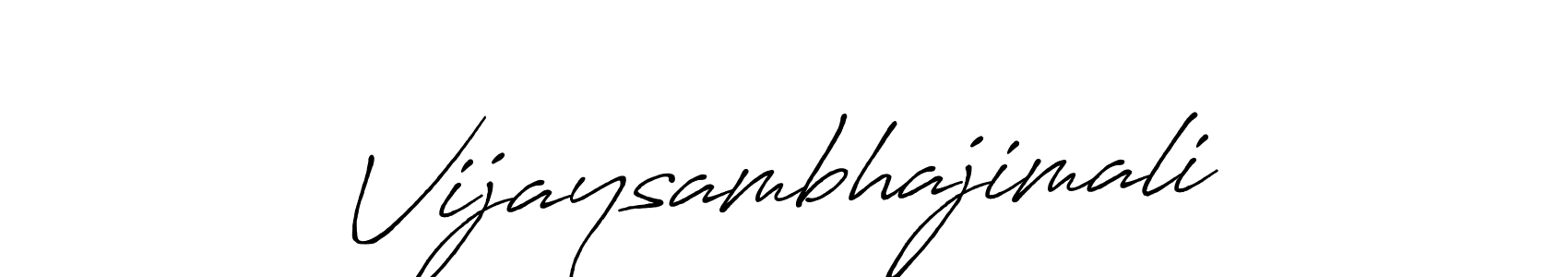 Use a signature maker to create a handwritten signature online. With this signature software, you can design (Antro_Vectra_Bolder) your own signature for name Vijaysambhajimali. Vijaysambhajimali signature style 7 images and pictures png