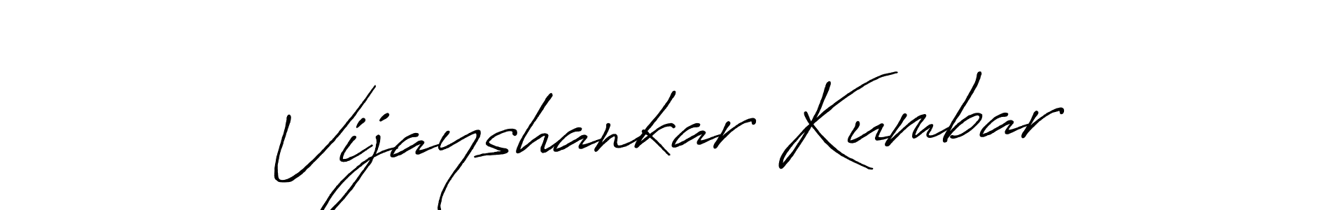 Also we have Vijayshankar Kumbar name is the best signature style. Create professional handwritten signature collection using Antro_Vectra_Bolder autograph style. Vijayshankar Kumbar signature style 7 images and pictures png