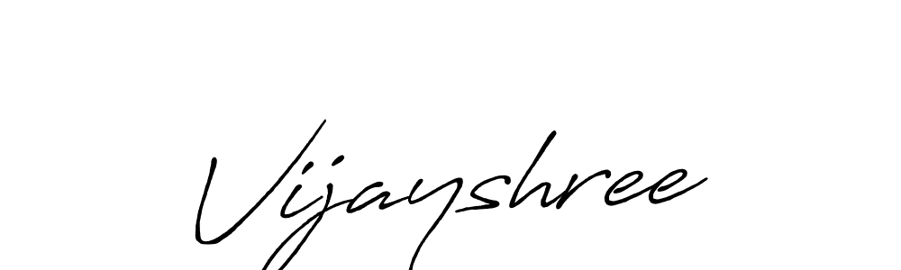 Create a beautiful signature design for name Vijayshree. With this signature (Antro_Vectra_Bolder) fonts, you can make a handwritten signature for free. Vijayshree signature style 7 images and pictures png
