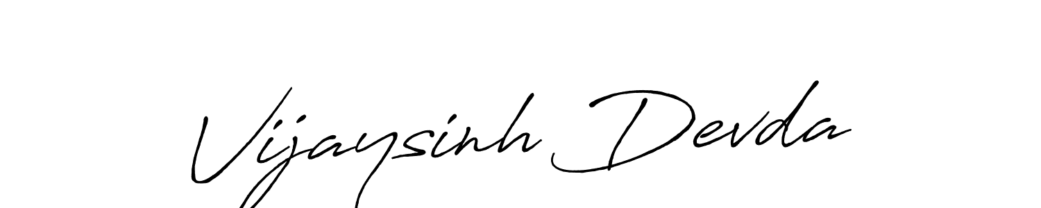 Design your own signature with our free online signature maker. With this signature software, you can create a handwritten (Antro_Vectra_Bolder) signature for name Vijaysinh Devda. Vijaysinh Devda signature style 7 images and pictures png