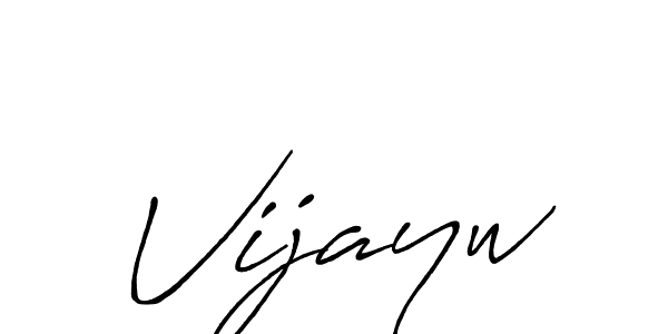 Design your own signature with our free online signature maker. With this signature software, you can create a handwritten (Antro_Vectra_Bolder) signature for name Vijayw. Vijayw signature style 7 images and pictures png