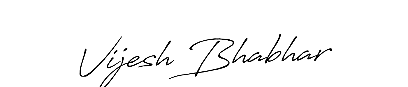 How to Draw Vijesh Bhabhar signature style? Antro_Vectra_Bolder is a latest design signature styles for name Vijesh Bhabhar. Vijesh Bhabhar signature style 7 images and pictures png