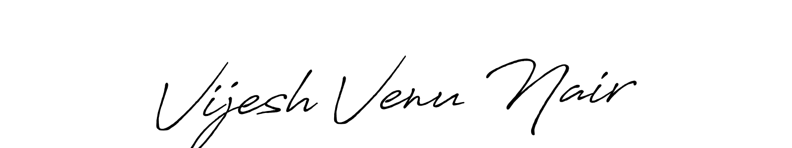 It looks lik you need a new signature style for name Vijesh Venu Nair. Design unique handwritten (Antro_Vectra_Bolder) signature with our free signature maker in just a few clicks. Vijesh Venu Nair signature style 7 images and pictures png