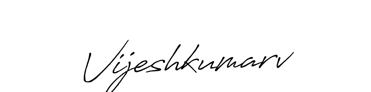 Vijeshkumarv stylish signature style. Best Handwritten Sign (Antro_Vectra_Bolder) for my name. Handwritten Signature Collection Ideas for my name Vijeshkumarv. Vijeshkumarv signature style 7 images and pictures png