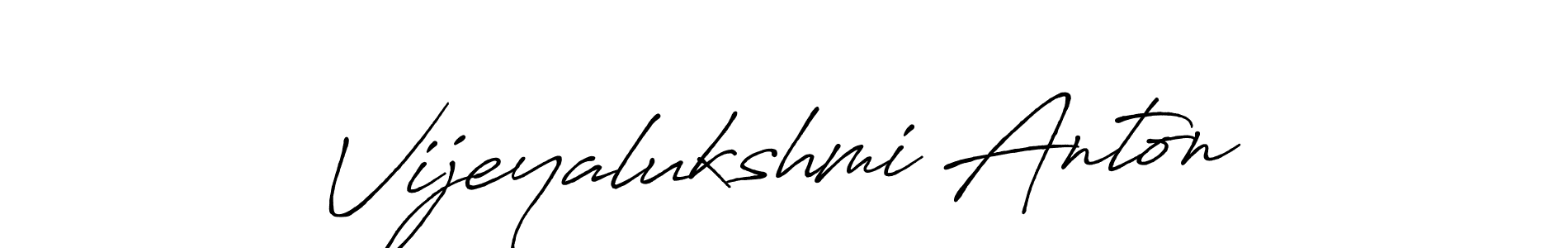 How to make Vijeyalukshmi Anton name signature. Use Antro_Vectra_Bolder style for creating short signs online. This is the latest handwritten sign. Vijeyalukshmi Anton signature style 7 images and pictures png