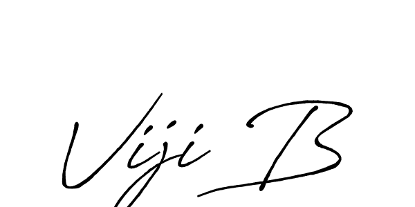 How to make Viji B name signature. Use Antro_Vectra_Bolder style for creating short signs online. This is the latest handwritten sign. Viji B signature style 7 images and pictures png