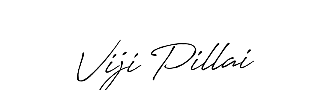 Also we have Viji Pillai name is the best signature style. Create professional handwritten signature collection using Antro_Vectra_Bolder autograph style. Viji Pillai signature style 7 images and pictures png