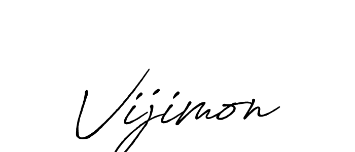 It looks lik you need a new signature style for name Vijimon. Design unique handwritten (Antro_Vectra_Bolder) signature with our free signature maker in just a few clicks. Vijimon signature style 7 images and pictures png