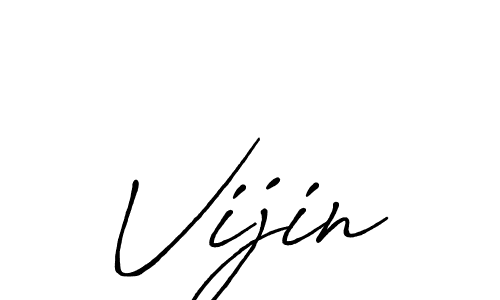 Also we have Vijin name is the best signature style. Create professional handwritten signature collection using Antro_Vectra_Bolder autograph style. Vijin signature style 7 images and pictures png