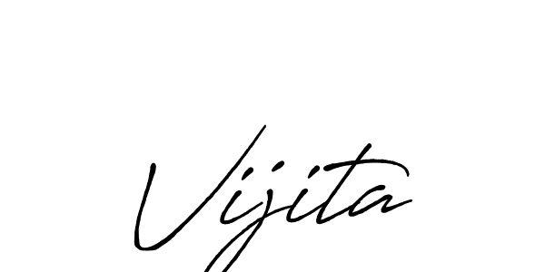 Vijita stylish signature style. Best Handwritten Sign (Antro_Vectra_Bolder) for my name. Handwritten Signature Collection Ideas for my name Vijita. Vijita signature style 7 images and pictures png