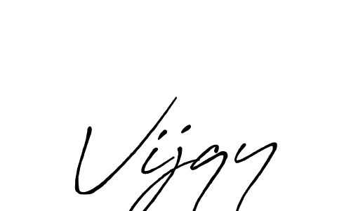 Make a beautiful signature design for name Vijqy. With this signature (Antro_Vectra_Bolder) style, you can create a handwritten signature for free. Vijqy signature style 7 images and pictures png