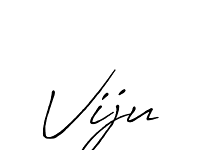 Viju stylish signature style. Best Handwritten Sign (Antro_Vectra_Bolder) for my name. Handwritten Signature Collection Ideas for my name Viju. Viju signature style 7 images and pictures png