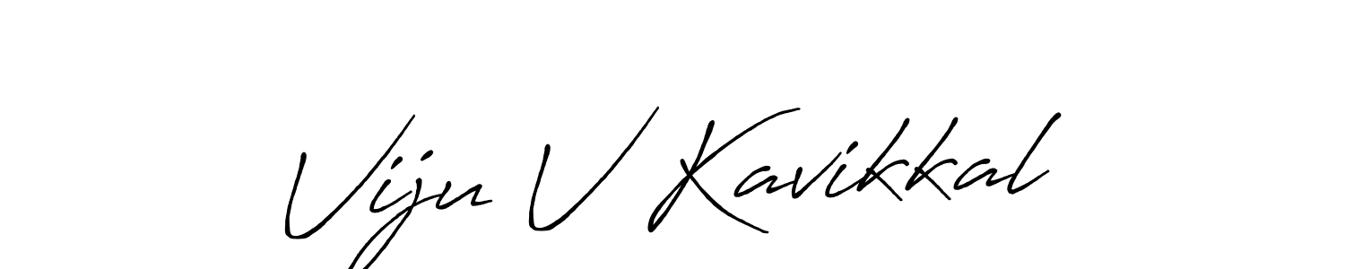 Also You can easily find your signature by using the search form. We will create Viju V Kavikkal name handwritten signature images for you free of cost using Antro_Vectra_Bolder sign style. Viju V Kavikkal signature style 7 images and pictures png