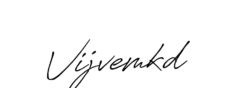 Make a beautiful signature design for name Vijvemkd. With this signature (Antro_Vectra_Bolder) style, you can create a handwritten signature for free. Vijvemkd signature style 7 images and pictures png