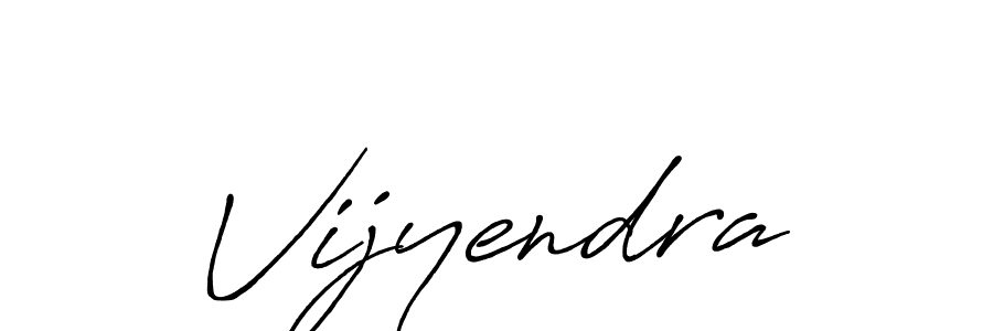 Make a beautiful signature design for name Vijyendra. With this signature (Antro_Vectra_Bolder) style, you can create a handwritten signature for free. Vijyendra signature style 7 images and pictures png