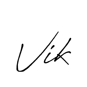 How to make Vik signature? Antro_Vectra_Bolder is a professional autograph style. Create handwritten signature for Vik name. Vik signature style 7 images and pictures png