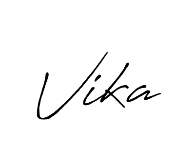 How to make Vika name signature. Use Antro_Vectra_Bolder style for creating short signs online. This is the latest handwritten sign. Vika signature style 7 images and pictures png