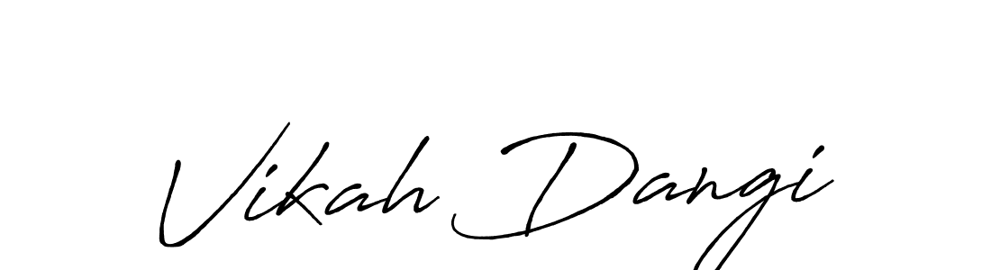 Design your own signature with our free online signature maker. With this signature software, you can create a handwritten (Antro_Vectra_Bolder) signature for name Vikah Dangi. Vikah Dangi signature style 7 images and pictures png