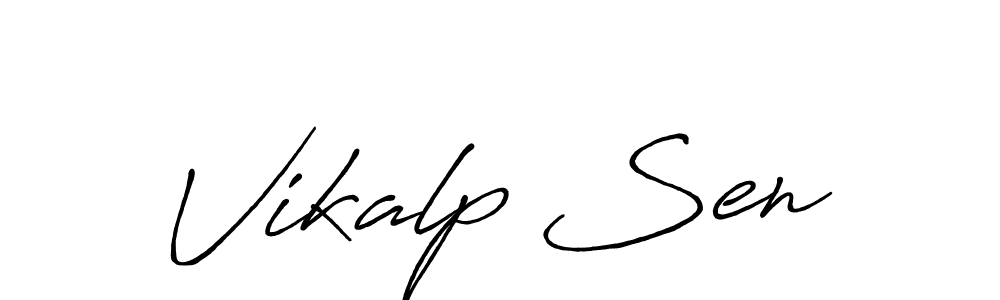 Vikalp Sen stylish signature style. Best Handwritten Sign (Antro_Vectra_Bolder) for my name. Handwritten Signature Collection Ideas for my name Vikalp Sen. Vikalp Sen signature style 7 images and pictures png