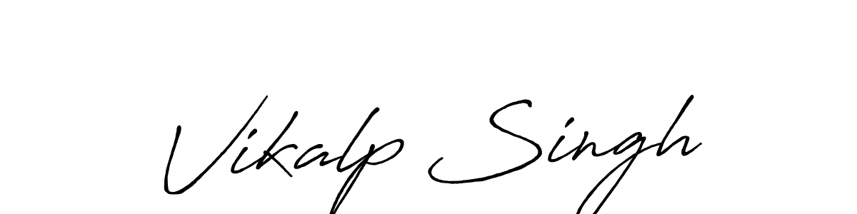Make a beautiful signature design for name Vikalp Singh. With this signature (Antro_Vectra_Bolder) style, you can create a handwritten signature for free. Vikalp Singh signature style 7 images and pictures png