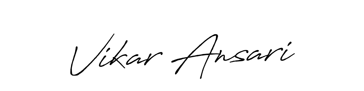 Similarly Antro_Vectra_Bolder is the best handwritten signature design. Signature creator online .You can use it as an online autograph creator for name Vikar Ansari. Vikar Ansari signature style 7 images and pictures png