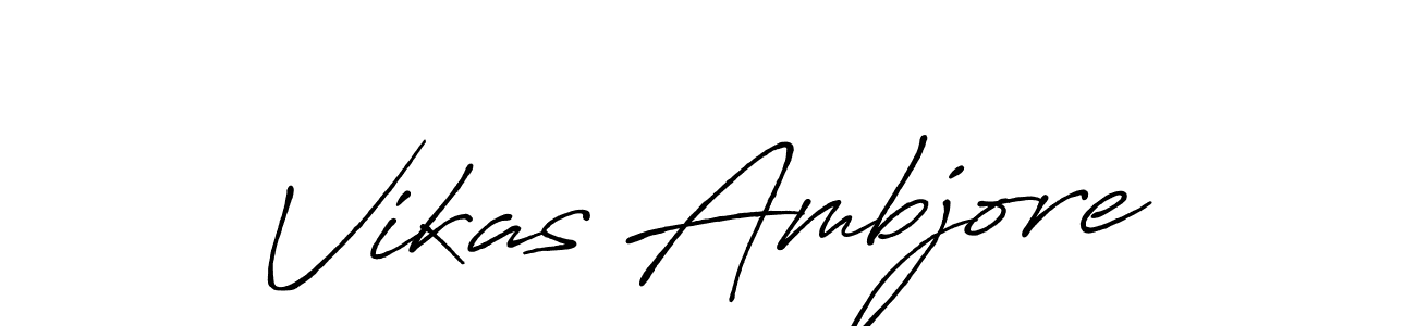 Design your own signature with our free online signature maker. With this signature software, you can create a handwritten (Antro_Vectra_Bolder) signature for name Vikas Ambjore. Vikas Ambjore signature style 7 images and pictures png