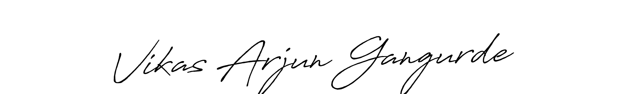 How to make Vikas Arjun Gangurde signature? Antro_Vectra_Bolder is a professional autograph style. Create handwritten signature for Vikas Arjun Gangurde name. Vikas Arjun Gangurde signature style 7 images and pictures png