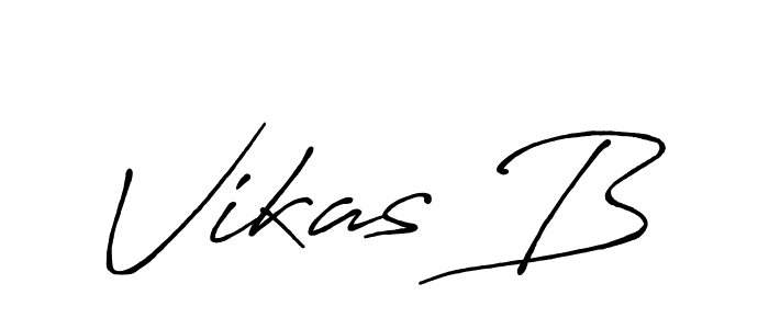 How to make Vikas B name signature. Use Antro_Vectra_Bolder style for creating short signs online. This is the latest handwritten sign. Vikas B signature style 7 images and pictures png