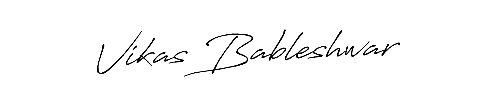 The best way (Antro_Vectra_Bolder) to make a short signature is to pick only two or three words in your name. The name Vikas Bableshwar include a total of six letters. For converting this name. Vikas Bableshwar signature style 7 images and pictures png