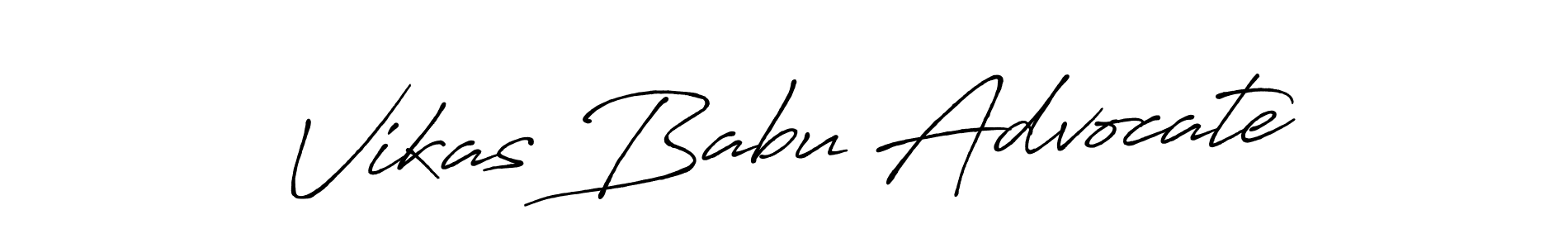 Vikas Babu Advocate stylish signature style. Best Handwritten Sign (Antro_Vectra_Bolder) for my name. Handwritten Signature Collection Ideas for my name Vikas Babu Advocate. Vikas Babu Advocate signature style 7 images and pictures png