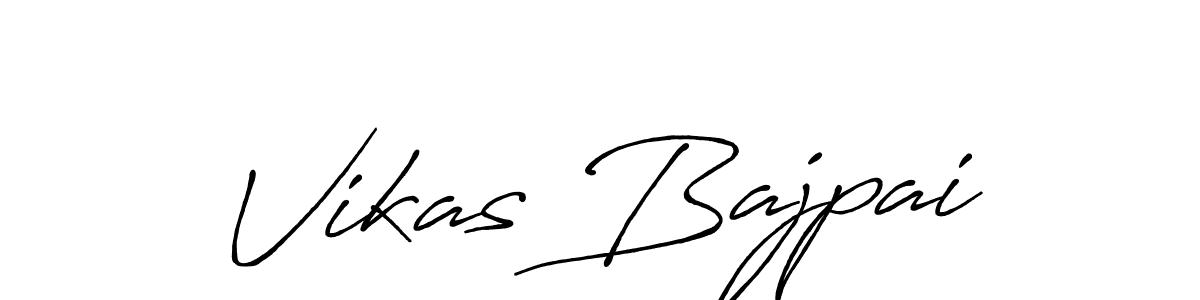 Use a signature maker to create a handwritten signature online. With this signature software, you can design (Antro_Vectra_Bolder) your own signature for name Vikas Bajpai. Vikas Bajpai signature style 7 images and pictures png