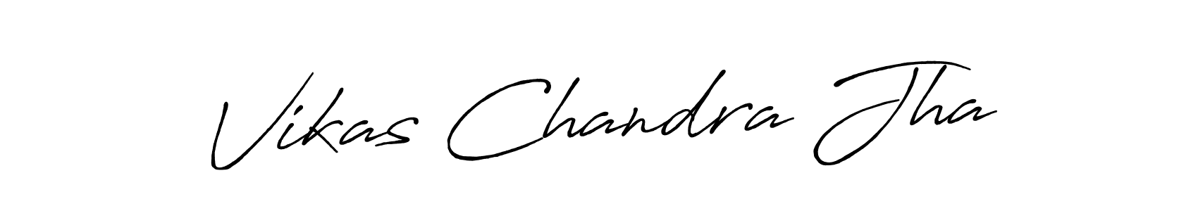 Vikas Chandra Jha stylish signature style. Best Handwritten Sign (Antro_Vectra_Bolder) for my name. Handwritten Signature Collection Ideas for my name Vikas Chandra Jha. Vikas Chandra Jha signature style 7 images and pictures png