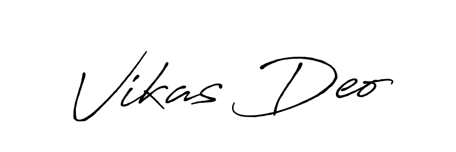 Antro_Vectra_Bolder is a professional signature style that is perfect for those who want to add a touch of class to their signature. It is also a great choice for those who want to make their signature more unique. Get Vikas Deo name to fancy signature for free. Vikas Deo signature style 7 images and pictures png