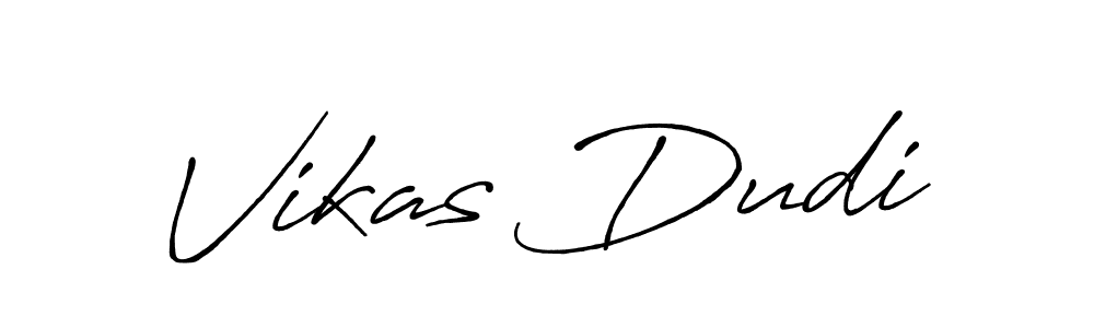 Vikas Dudi stylish signature style. Best Handwritten Sign (Antro_Vectra_Bolder) for my name. Handwritten Signature Collection Ideas for my name Vikas Dudi. Vikas Dudi signature style 7 images and pictures png