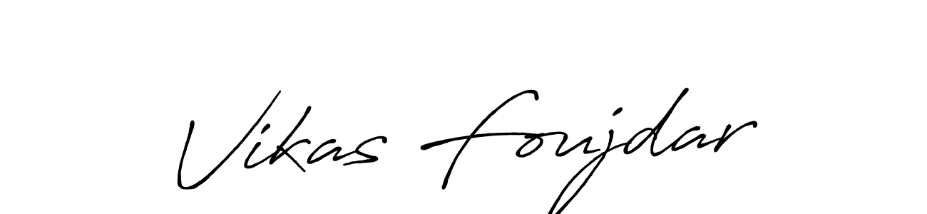 How to make Vikas Foujdar name signature. Use Antro_Vectra_Bolder style for creating short signs online. This is the latest handwritten sign. Vikas Foujdar signature style 7 images and pictures png
