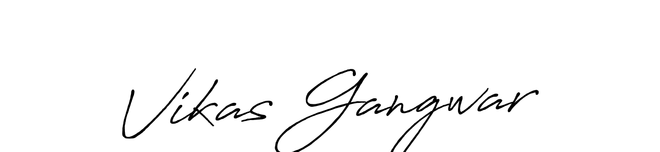 Antro_Vectra_Bolder is a professional signature style that is perfect for those who want to add a touch of class to their signature. It is also a great choice for those who want to make their signature more unique. Get Vikas Gangwar name to fancy signature for free. Vikas Gangwar signature style 7 images and pictures png