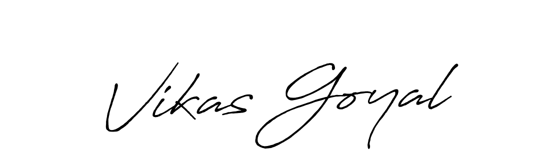 How to make Vikas Goyal name signature. Use Antro_Vectra_Bolder style for creating short signs online. This is the latest handwritten sign. Vikas Goyal signature style 7 images and pictures png