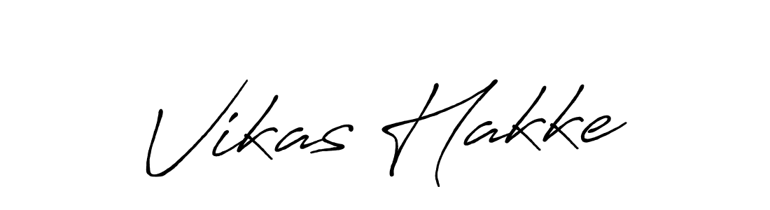 Create a beautiful signature design for name Vikas Hakke. With this signature (Antro_Vectra_Bolder) fonts, you can make a handwritten signature for free. Vikas Hakke signature style 7 images and pictures png