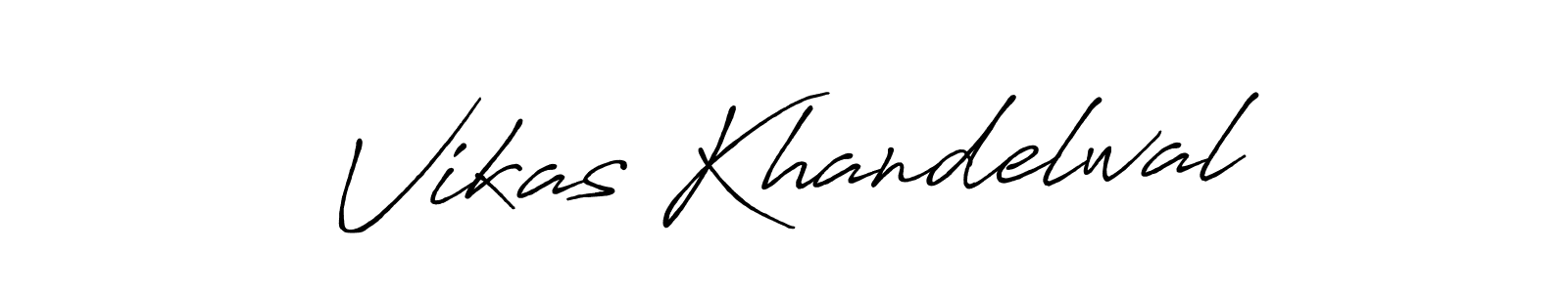 Use a signature maker to create a handwritten signature online. With this signature software, you can design (Antro_Vectra_Bolder) your own signature for name Vikas Khandelwal. Vikas Khandelwal signature style 7 images and pictures png