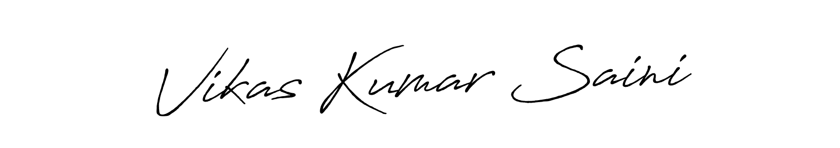 How to make Vikas Kumar Saini name signature. Use Antro_Vectra_Bolder style for creating short signs online. This is the latest handwritten sign. Vikas Kumar Saini signature style 7 images and pictures png