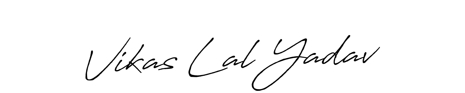 Design your own signature with our free online signature maker. With this signature software, you can create a handwritten (Antro_Vectra_Bolder) signature for name Vikas Lal Yadav. Vikas Lal Yadav signature style 7 images and pictures png