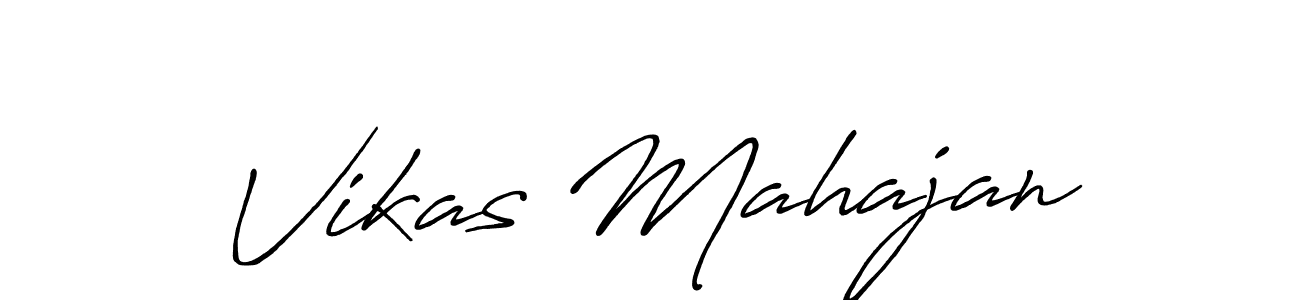 Design your own signature with our free online signature maker. With this signature software, you can create a handwritten (Antro_Vectra_Bolder) signature for name Vikas Mahajan. Vikas Mahajan signature style 7 images and pictures png