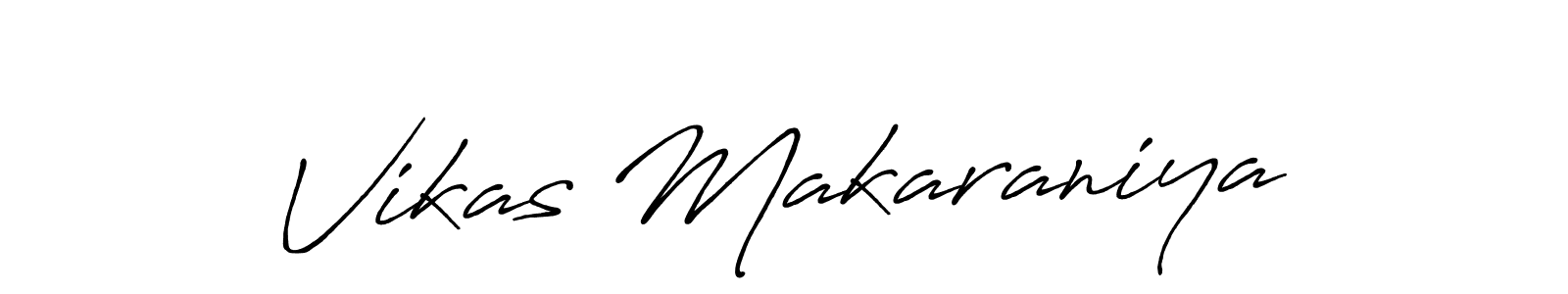 Vikas Makaraniya stylish signature style. Best Handwritten Sign (Antro_Vectra_Bolder) for my name. Handwritten Signature Collection Ideas for my name Vikas Makaraniya. Vikas Makaraniya signature style 7 images and pictures png