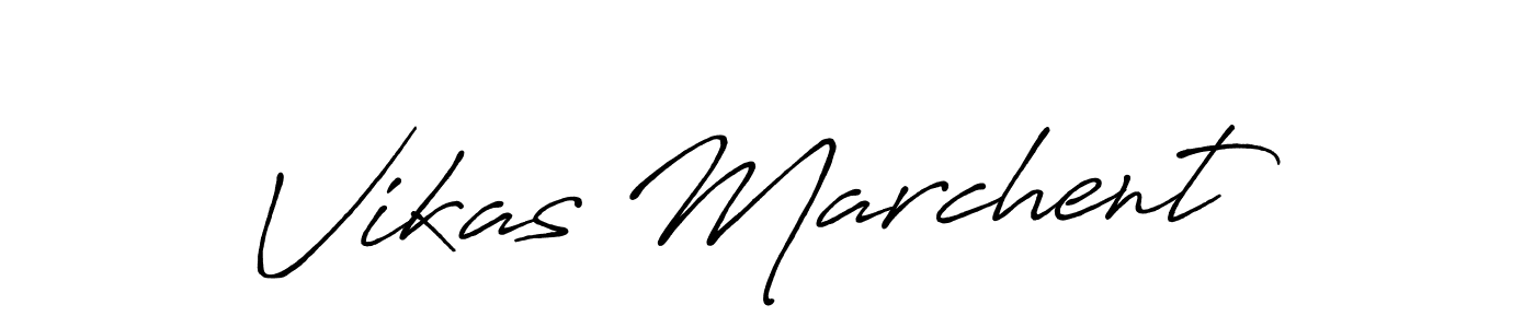 Make a short Vikas Marchent signature style. Manage your documents anywhere anytime using Antro_Vectra_Bolder. Create and add eSignatures, submit forms, share and send files easily. Vikas Marchent signature style 7 images and pictures png